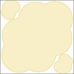 Žluté mraky Write & Wipe (psát a otřít) AVERY, 254 x 254 mm, 4 listy - 24914