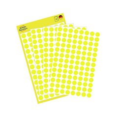 Kulaté etikety AVERY na různá značení, průměr 8 mm, 416 ks, žluté - 3013