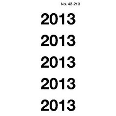 Etikety s číslem roku 2013 AVERY, 60x26 mm, 100 ks, bílé - 43-213