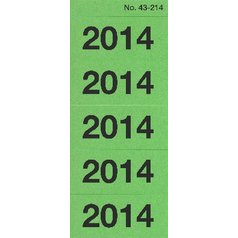 Etikety s číslem roku 2014 AVERY, 60x26 mm, 100 ks, zelené - 43-214