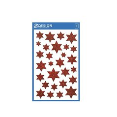 Červené třpytivé hvězdičky Z-DESIGN - 52277