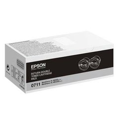 Epson originální toner C13S050711, black, 2x2500str., return, Epson AcuLaser M20