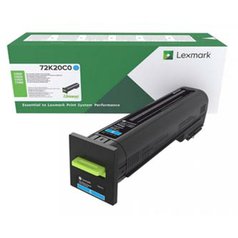 Lexmark originální toner 72K20C0, cyan, 8000str., return, extra high capacity, L