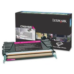 Lexmark originální toner C748H1MG, magenta, 10000str., return, high capacity, Le