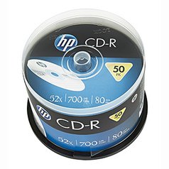 HP CD-R, CRE00017-3, 50-pack, 700MB, 52x, 80min., 12cm, bez možnosti potisku, ca