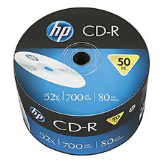 HP CD-R, CRE00070-3, 50-pack, 700MB, 52x, 80min., 12cm, bez možnosti potisku, bu