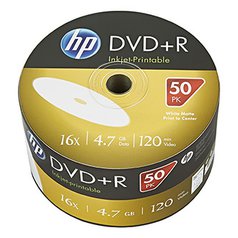 HP DVD+R, DRE00070WIP-3, 50-pack, 4.7GB, 16x, 12cm, bulk, Printable, pro archiva