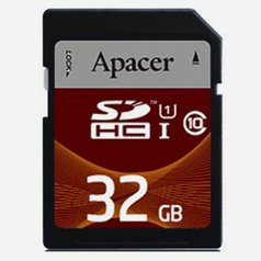 Apacer paměťová karta Secure Digital, 32GB, SDHC, AP32GSDHC10U1-R, UHS-I U1 (Cla