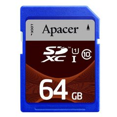 Apacer paměťová karta Secure Digital, 64GB, SDXC, AP64GSDXC10U1-R, UHS-I U1 (Cla