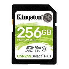 Kingston paměťová karta Canvas Select Plus, 256GB, SDXC, SDC2/256GB, UHS-I U3 (C