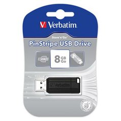 Verbatim USB flash disk, 2.0, 8GB, Store,N,Go PinStripe, černý, 49062, pro archi