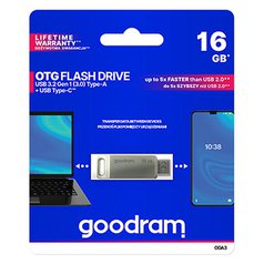 Goodram USB flash disk, USB 3.0 (3.2 Gen 1), 16GB, ODA3, stříbrný, ODA3-0160S0R1