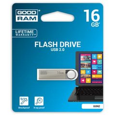 Goodram USB flash disk, 2.0, 16GB, UUN2, stříbrný, UUN2-0160S0R11