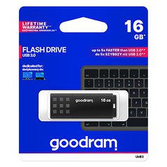 Goodram USB flash disk, USB 3.0 (3.2 Gen 1), 16GB, UME3, černý, UME3-0160K0R11,