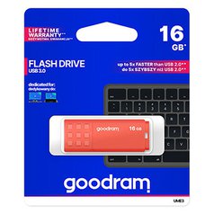 Goodram USB flash disk, USB 3.0 (3.2 Gen 1), 16GB, UME3, oranžový, UME3-0160O0R1