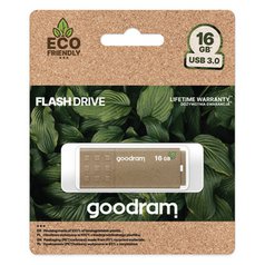 Goodram USB flash disk, USB 3.0, 16GB, UME3 ECO FRIENDLY, hnědý, UME3-0160EFR11,