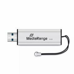 MediaRange USB flash disk, USB USB 3.0 (3.2 Gen 1), 16GB, stříbrný, MR915, USB A