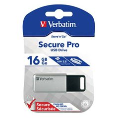 Verbatim USB flash disk, 3.0, 16GB, Secure Pro, stříbrný, 98664, šifrovaný, GDPR