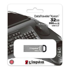 Kingston USB flash disk, USB 3.0 (3.2 Gen 1), 32GB, DataTraveler(R) Kyson, stříb