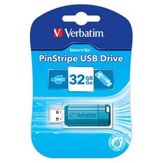 Verbatim USB flash disk, USB 2.0, 32GB, PinStripe, Store N Go, modrý, 49057, USB