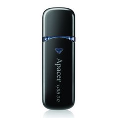 Apacer USB flash disk, 3.0, 64GB, AH355, černý, AP64GAH355B-1, s plastovou krytk