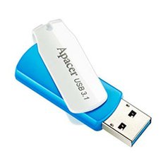 Apacer USB flash disk, 3.1, 64GB, AH357, modrý, AP64GAH357U-1, s otočnou krytkou