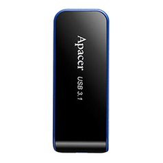 Apacer USB flash disk, 3.1, 64GB, AH356, černý, AP64GAH356B-1, s výsuvným konekt