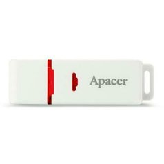 Apacer USB flash disk, 2.0, 64GB, AH223, bílý, oranžový, AP64GAH223W-1, s krytko