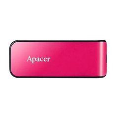 Apacer USB flash disk, 2.0, 64GB, AH334, růžový, AP64GAH334P-1, s výsuvným konek