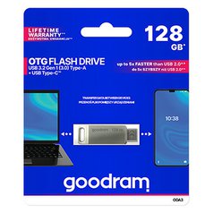 Goodram USB flash disk, USB 3.0 (3.2 Gen 1), 128GB, ODA3, stříbrný, ODA3-1280S0R