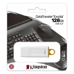 Kingston USB flash disk, USB 3.0, 128GB, DataTraveler Exodia, bila, KC-U2G128-5R