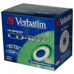 Verbatim CD-RW, 43148, DataLife PLUS, 10-pack, 700MB, Serl, 8-12x, 80min., 12cm,