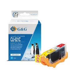 G&G kompatibilní ink s CLI521C, cyan, 8.4ml, NP-C-0521C, 2934B001, pro Canon iP3