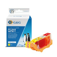 G&G kompatibilní ink s CLI521Y, yellow, 8.4ml, NP-C-0521Y, 2936B001, pro Canon i