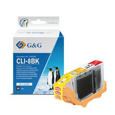 G&G kompatibilní ink s CLI8BK, black, 490str., NP-C-0008BK, pro Canon iP4200, iP