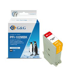 G&G kompatibilní ink s PFI102MBK, matte black, NC-00102MBK, pro Canon iPF-500, 6