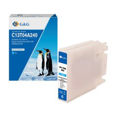 G&G kompatibilní ink s C13T04A240, cyan, 8000str., NP-E-T04AXXLC-A, pro Epson WF