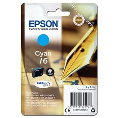 Epson originální ink C13T16224012, T162240, cyan, 3.1ml, Epson WorkForce WF-2540