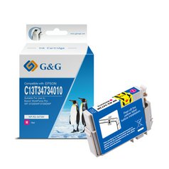 G&G kompatibilní ink s C13T34734010, magenta, NP-R-3473M, pro Epson WF-3720DWF,