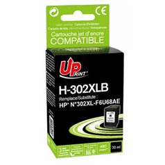 UPrint kompatibilní ink s F6U68AE, HP 302XL, black, 480str., 20ml, H-302XLB, pro