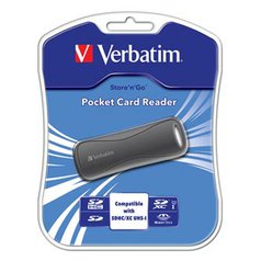 Čtečka paměť.karet USB Verbatim 97709, externí, šedý