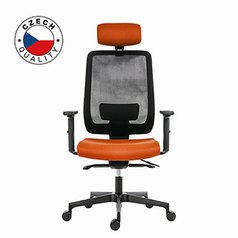 Powerton Kancelářské ergonomické křeslo Lucie, Oranžové