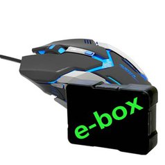 E-Blue Myš Auroza Gaming, 4000DPI, optická, 6tl., 1 kolečko, drátová USB, černá,