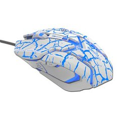 E-Blue Myš Auroza Gaming, 4000DPI, optická, 6tl., 1 kolečko, drátová USB, bílá,