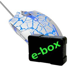 E-Blue Myš Cobra, 2500DPI, optická, 6tl., 1 kolečko, drátová USB, bílo-modrá, he