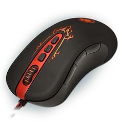 Redragon Myš Origin, 4000DPI, optická, 10tl., 1 kolečko, drátová USB, černo-červ