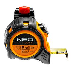 Metr svinovací Steel pocket rule Neo Tools 67-205, 5 m x 25 mm