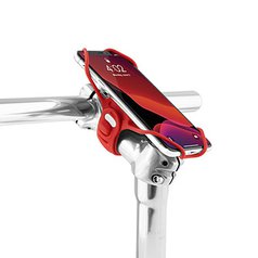 Držák mobilu Bone Bike Tie 3 Pro, na kolo, nastavitelná velikost, červený, 5.8-7