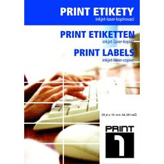 Print1 etikety 25,4x10 A4 25L