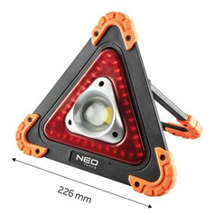 Přenosný trojúhelnikový LED reflektor z plast-nylon, 99-076, 10W, 4xAA, 3 režimy